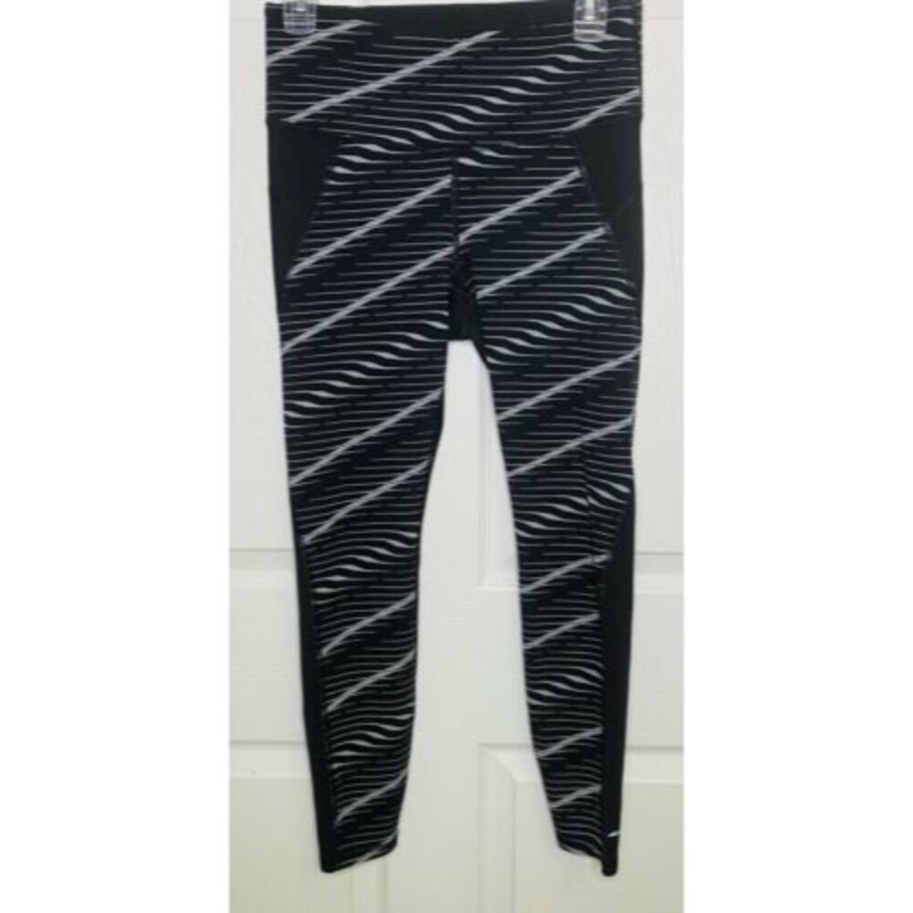 Athleta Size Sm Capri Cropped Leggings Black Gray Beige S/457962-00 S/74297 EUC